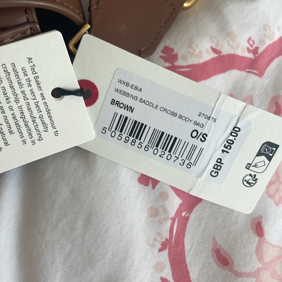 Ted Baker Leather Cross Body- New with Tags! - Picture 2 of 7